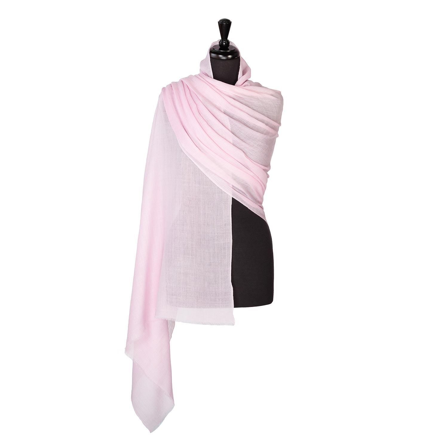 Light Pink Fine Pashmina | Wool ☀ Silk ...